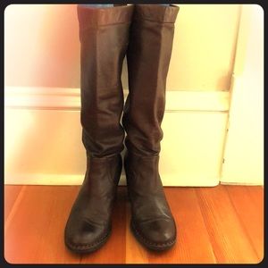 Tall Brown Frye Butter Leather Boots